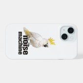 Kaketoegeluids machine iPhone 15 case (Achterkant horizontaal)