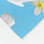 Kaketoes en Plumeria Blooms Fleece Deken (Hoek)