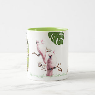 "kaketoes" tweekleurige koffiemok