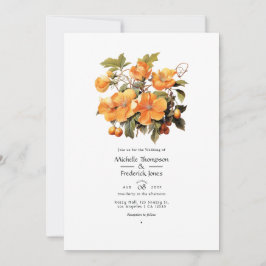 Kaki Bloemen Bruiloft Kaart