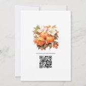 Kaki Bloemen Bruiloft Kaart (Achterkant)
