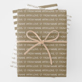 Kaki Custom Gelukkige Verjaardag Met Liefde Inpakpapier Vel (In situ)