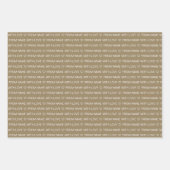 Kaki Custom Gelukkige Verjaardag Met Liefde Inpakpapier Vel (Voorkant)