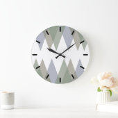 Kaki driehoeken grote klok (Huis)