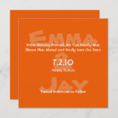 Kaki Eenvoudig Kleur Bewaar de Datum Save The Date (Voorkant / Achterkant)