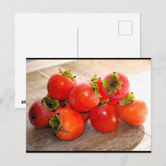Kaki Fruit Briefkaart (Voorkant / Achterkant)