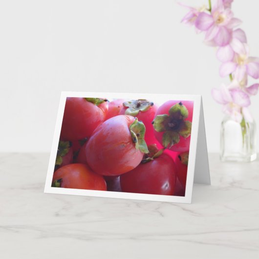 Kaki Fruit Kaart (Orchidee)