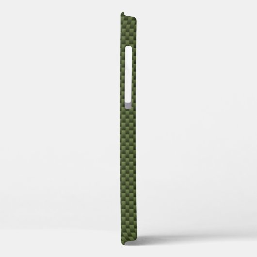 Kaki Green Carbon Fiber Background Print Case-Mate iPhone Case (Achterkant / Links)