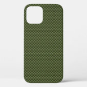 Kaki Green Carbon Fiber Background Print Case-Mate iPhone Case (Achterkant)