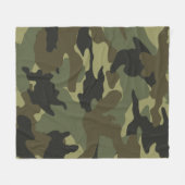 Kaki Groene Camo Militaire Custom Fleece Dekens (Voorkant (Horizontaal))