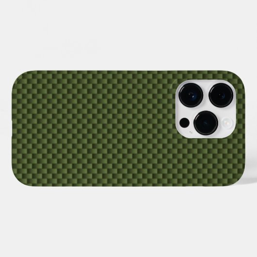 Kaki groene koolstofvezel automobieltextuur Case-Mate iPhone case (Achterkant (horizontaal))