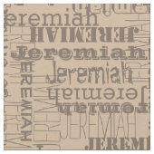 Kaki Paddestoel Moderne Naam Collage Stof (Close Up)