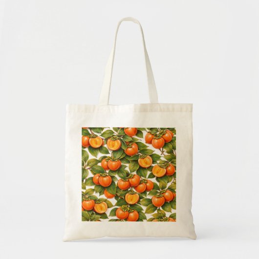 Kaki plakjes botanisch patroon tote bag (Voorkant)