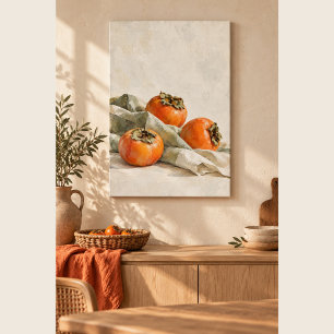 Kaki Stille Canvasprint Canvas Afdruk