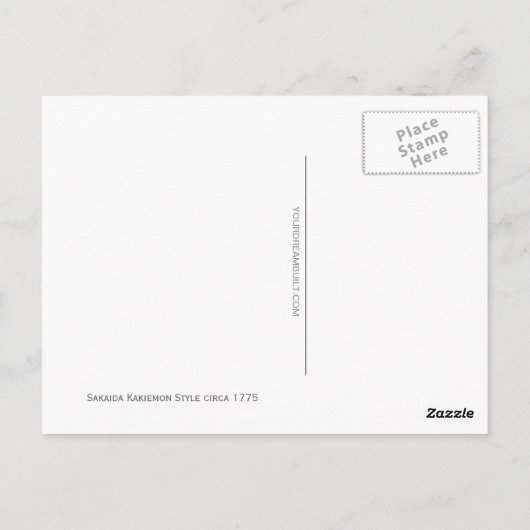 Kakiemon Dragon Tiger 1775 Briefkaart (Achterkant)