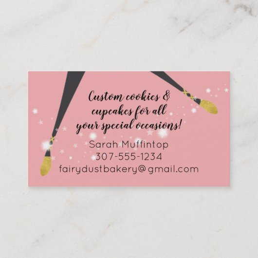 Kakkerkoekjes, gebakken koekjes, bakkerij visitekaartje (Achterkant)