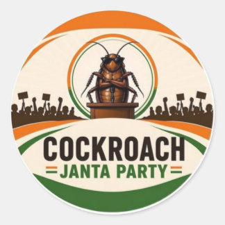 Kakkerlak Janta Partij Logo Sticker