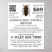 Kakkerlakontwerp, ongediertebestrijding Adverteren Poster (Voorkant)