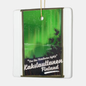 Kakslauttanen finland reisposter keramisch ornament (Links)