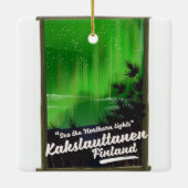 Kakslauttanen finland reisposter keramisch ornament (Achterkant)