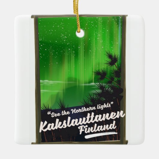 Kakslauttanen finland reisposter keramisch ornament (Voorkant)