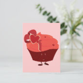 Kakstaart voor het glimlachen met hartafwerking briefkaart (Staand voorkant)