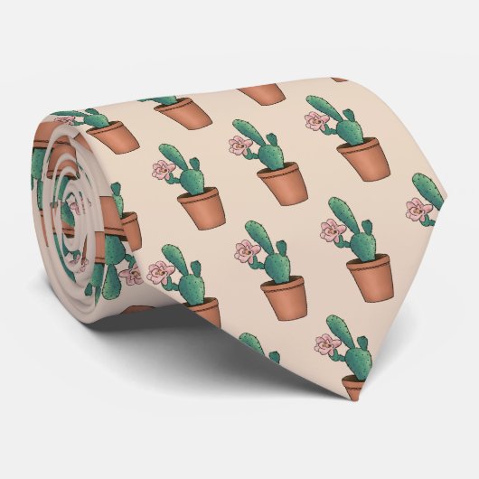 Kaktus Krawatte Stropdas (Opgerold)