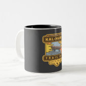 Kal-Haven Trail Run � 33,5 mijl hardloopsouvenir Tweekleurige Koffiemok (Voorkant links)