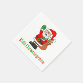 Kala Christougenna Griekse Kerstman Napkins Servetten (Hoek)