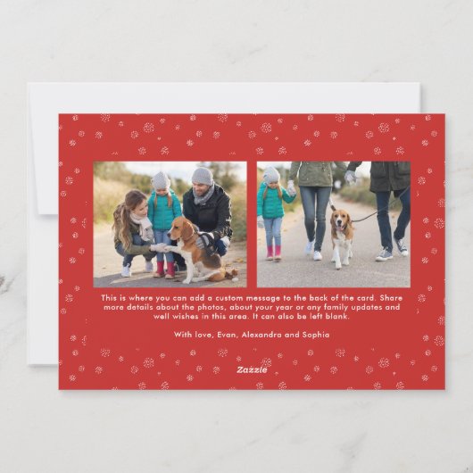 Kala Christouyenna Griekse Kerstmis drie foto Feestdagenkaart (Achterkant)