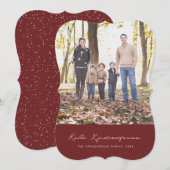 Kala Christouyenna Griekse Kerstmis maroon Feestdagenkaart (Voorkant / Achterkant)