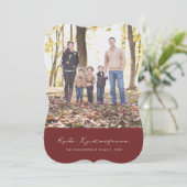 Kala Christouyenna Griekse Kerstmis maroon Feestdagenkaart (Staand voorkant)