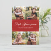 Kala Christouyenna Griekse vier foto Feestdagenkaart (Staand voorkant)