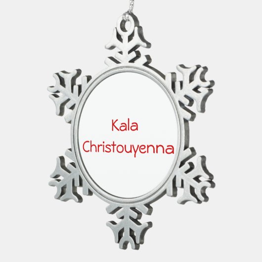 Kala Christouyenna - versiering Tin Sneeuwvlok Ornament (Rechts)
