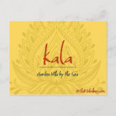 Kala Garden Villa Briefkaart (Voorkant)