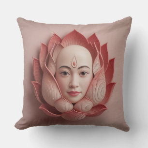 Kala Lotus Sluier 3D Batik Motief Kussen