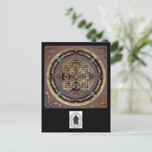 Kalachakra Mandala A Briefkaart (Staand voorkant)