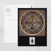 Kalachakra Mandala A Briefkaart (Voorkant / Achterkant)
