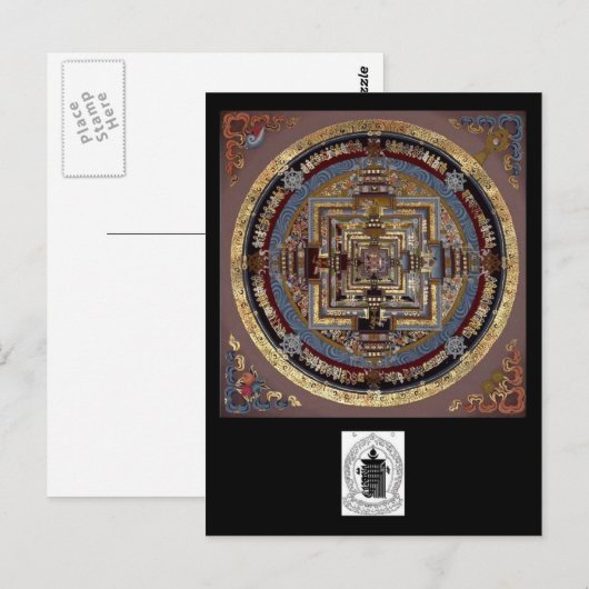 Kalachakra Mandala A Briefkaart (Voorkant / Achterkant)