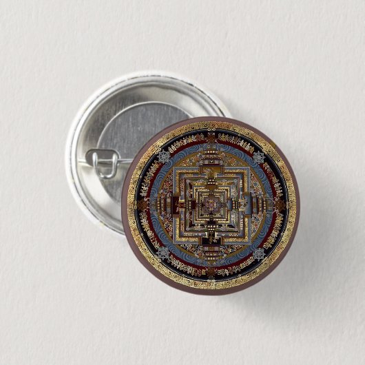 Kalachakra Mandala A Button (Voorkant /achterkant)