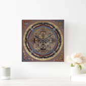 Kalachakra Mandala A Wall Clock Vierkante Klok (Huis)