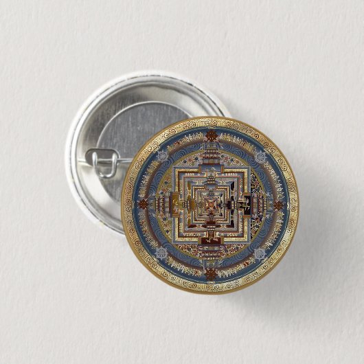 Kalachakra Mandala B Button (Voorkant /achterkant)
