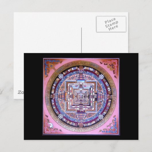 Kalachakra Mandala Briefkaart (Voorkant / Achterkant)