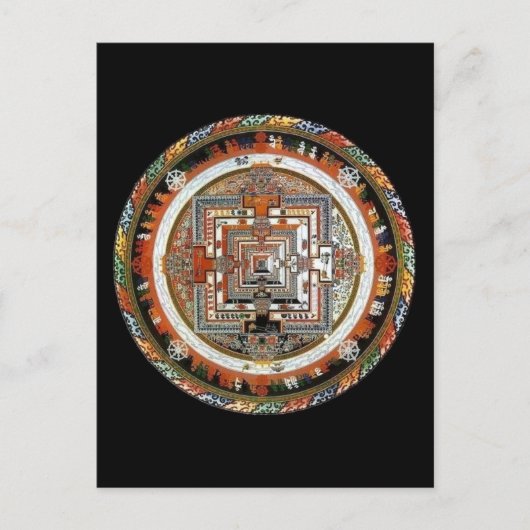 Kalachakra Mandala Briefkaart (Voorkant)