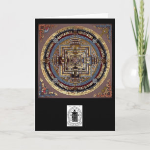 Kalachakra Mandala een Wenskaart Kaart