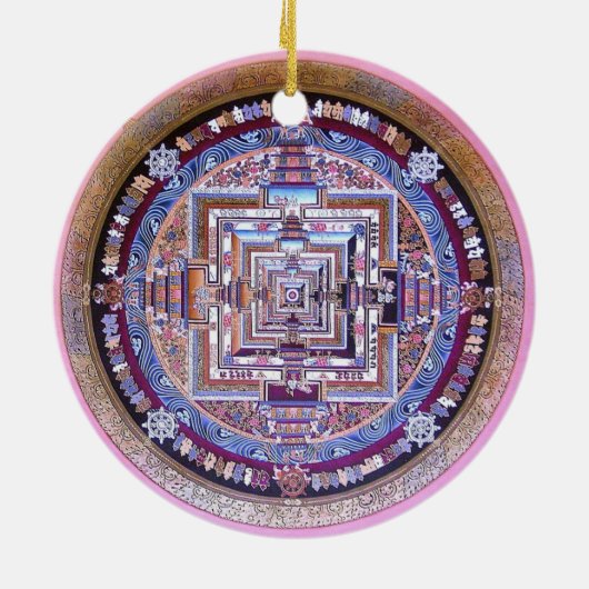 Kalachakra Mandala Keramisch Ornament (Achterkant)