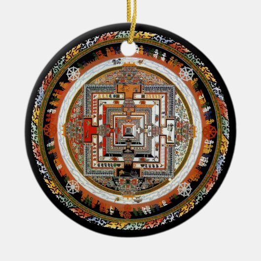 Kalachakra Mandala Keramisch Ornament (Voorkant)