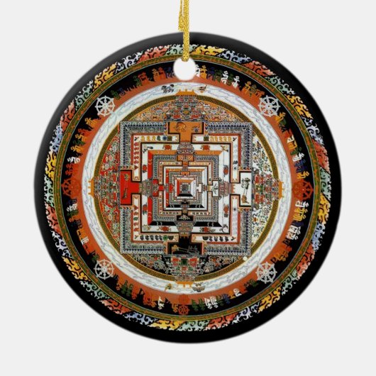 Kalachakra Mandala Keramisch Ornament (Achterkant)