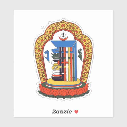 Kalachakra Mantra Mandala Boeddhistisch Sticker (Vel)