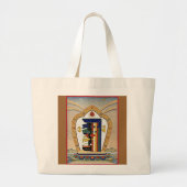 Kalachakra Mantra Symbol Bag Grote Tote Bag (Voorkant)